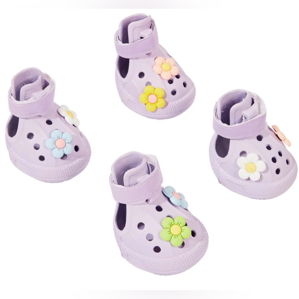 XS Purple Dog Waterproof Breathable Non-Slip Dog Boots Shoes Paw